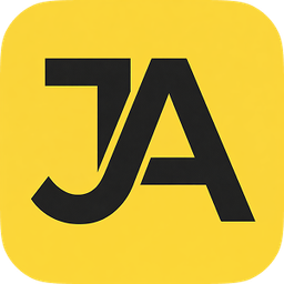 Joseph Abell JA monogram favicon on a yellow background